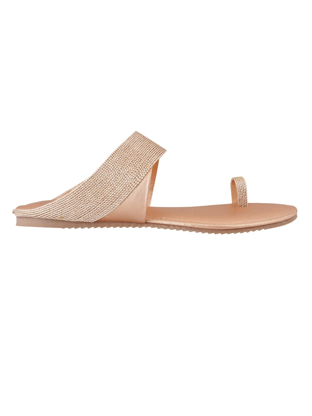 Pelle Albero Gold Womens Flat Slippers
