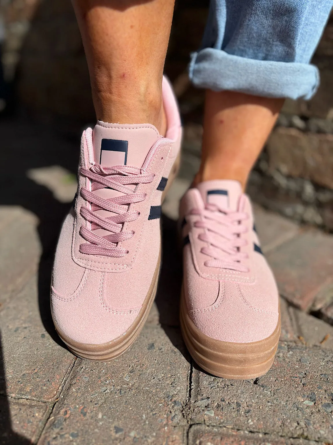 Pink Designer Inspired Platform Trainer