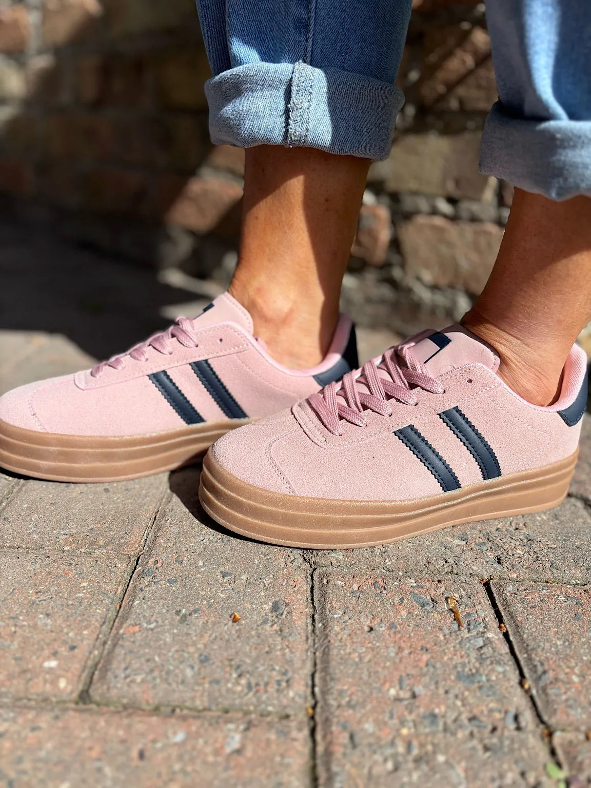 Pink Designer Inspired Platform Trainer
