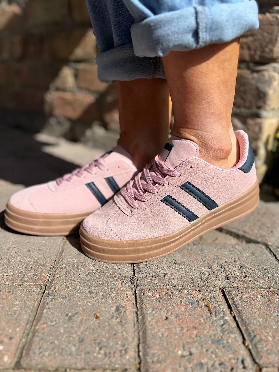 Pink Designer Inspired Platform Trainer