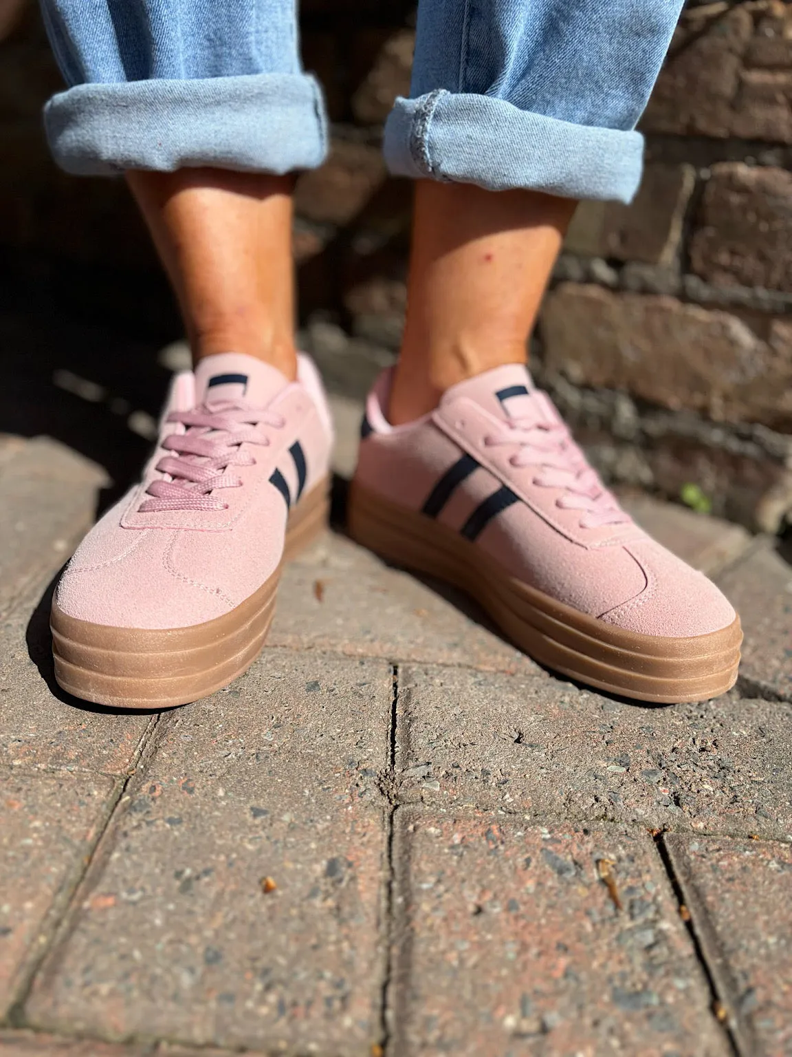 Pink Designer Inspired Platform Trainer