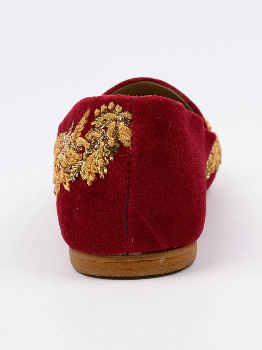 Red Fancy Winter Pumps