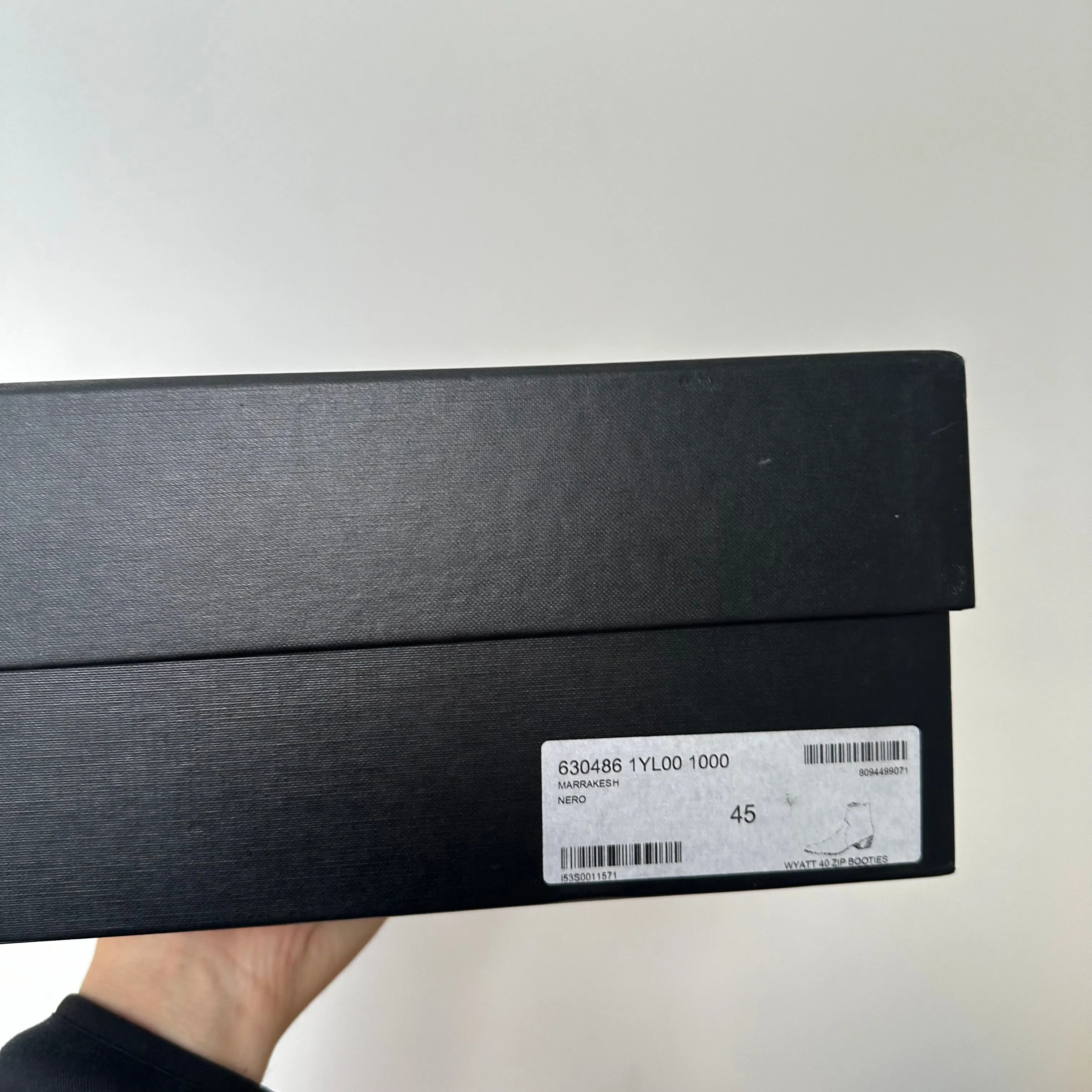 Saint Laurent Wyatt Black Zip Boots (US12)