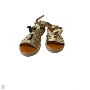 Sandals Flats By Anthropologie In Gold, Size: 6.5