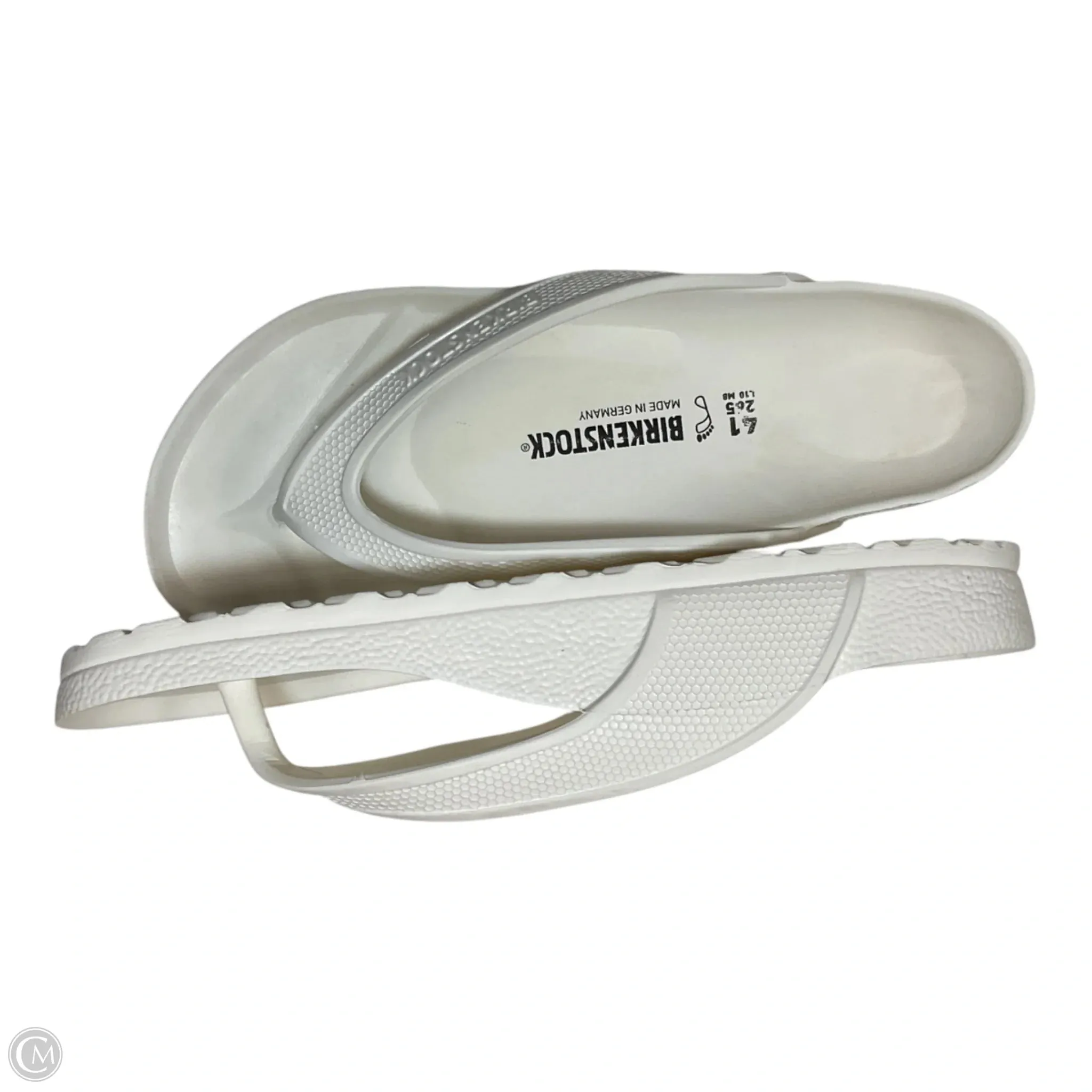Sandals Flats By Birkenstock In White, Size: 10