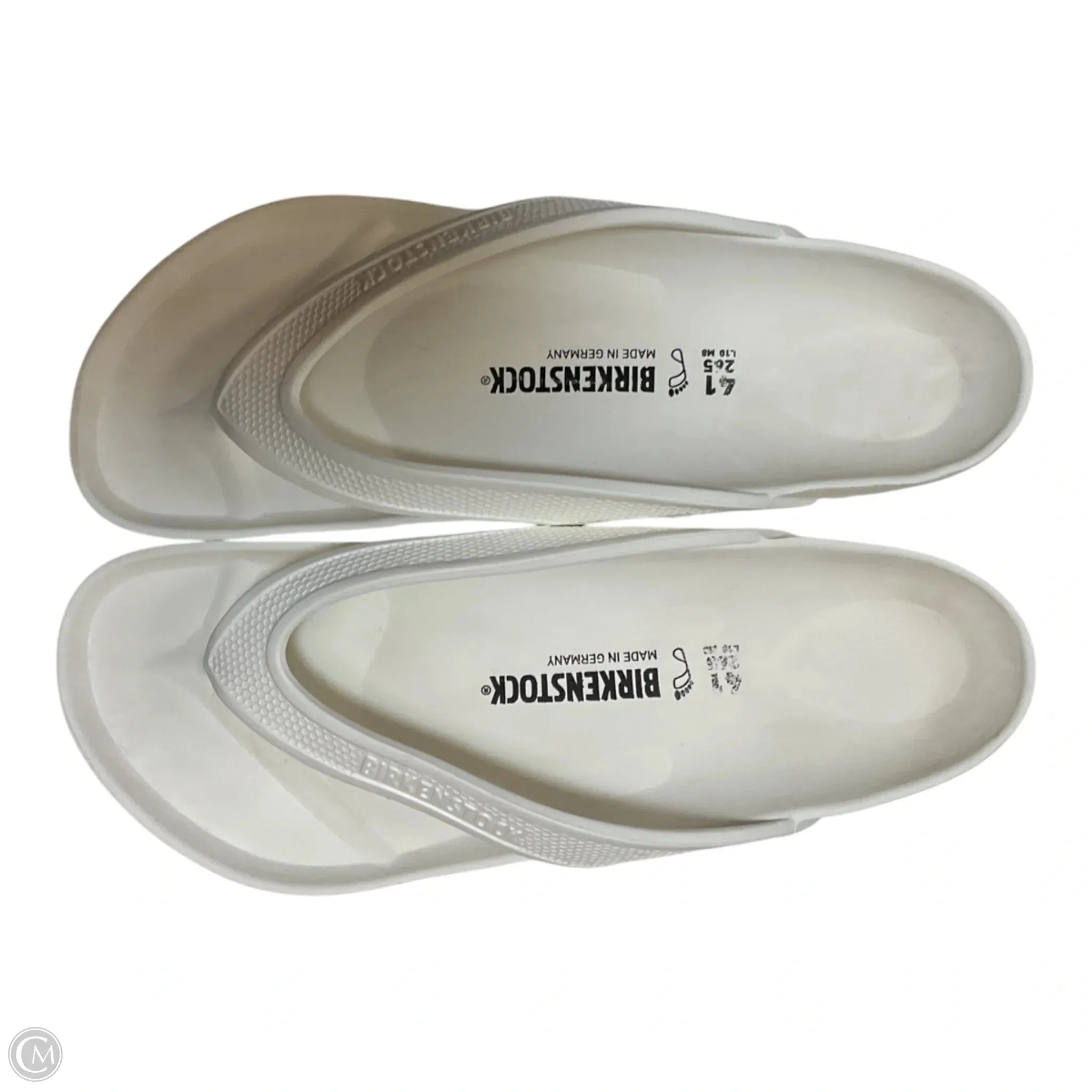 Sandals Flats By Birkenstock In White, Size: 10