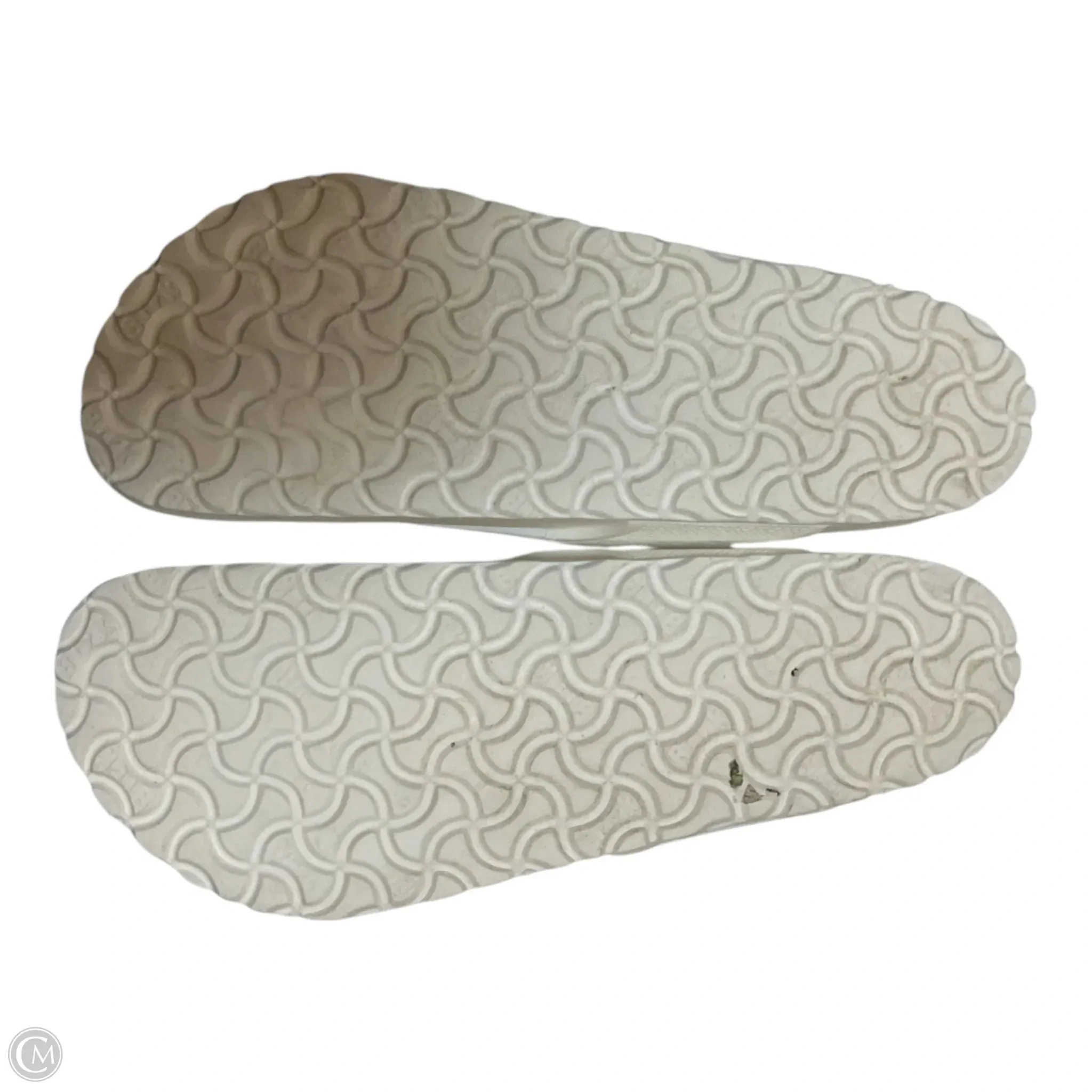 Sandals Flats By Birkenstock In White, Size: 10
