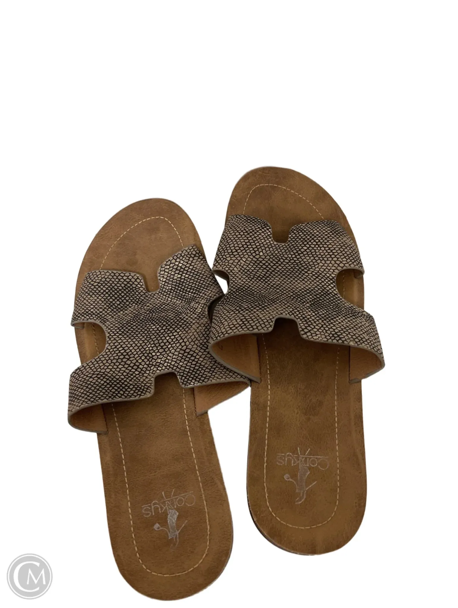 Sandals Flats By Corkys In Gold, Size: 9