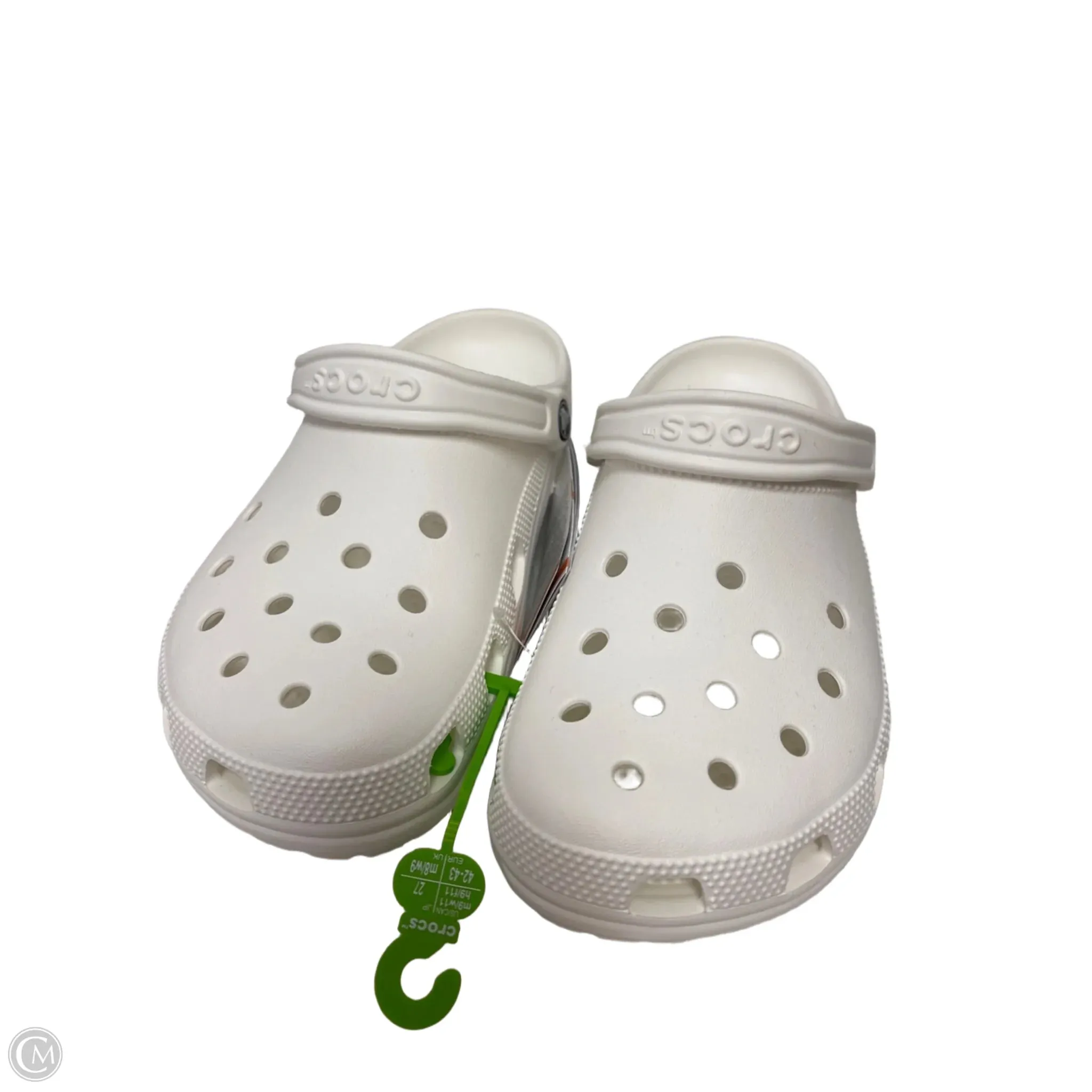 Sandals Flats By Crocs In White, Size: 11