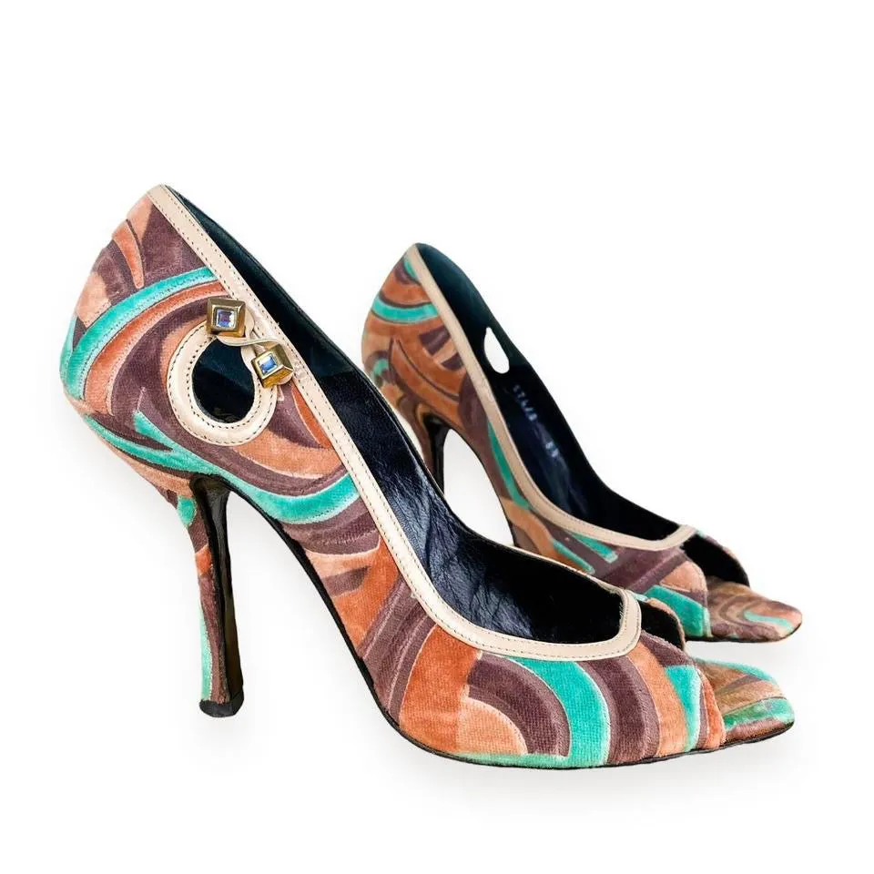 VERSACE Vintage Velvet Pumps (6.5)