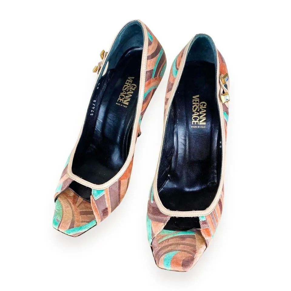 VERSACE Vintage Velvet Pumps (6.5)