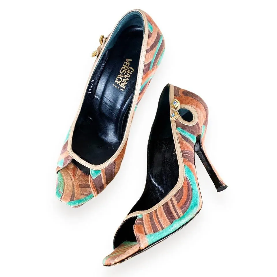 VERSACE Vintage Velvet Pumps (6.5)