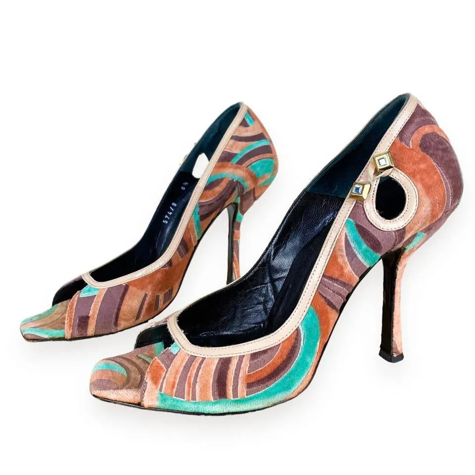 VERSACE Vintage Velvet Pumps (6.5)