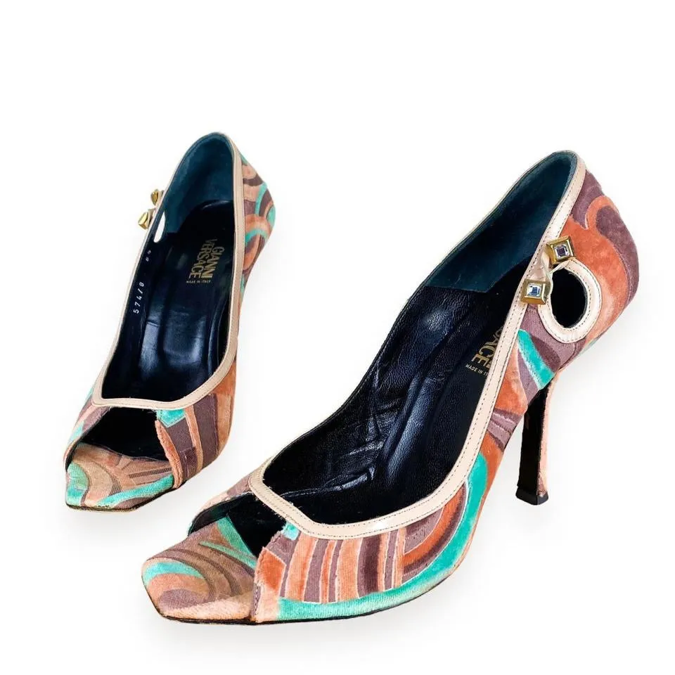 VERSACE Vintage Velvet Pumps (6.5)