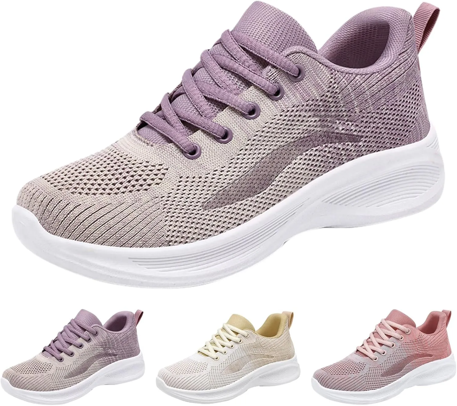 Woman Tennis Shoes Breathable Casual Fashion Lace Up Mesh Athletic Shoes Non Slip Walking Running Workout Sneakers