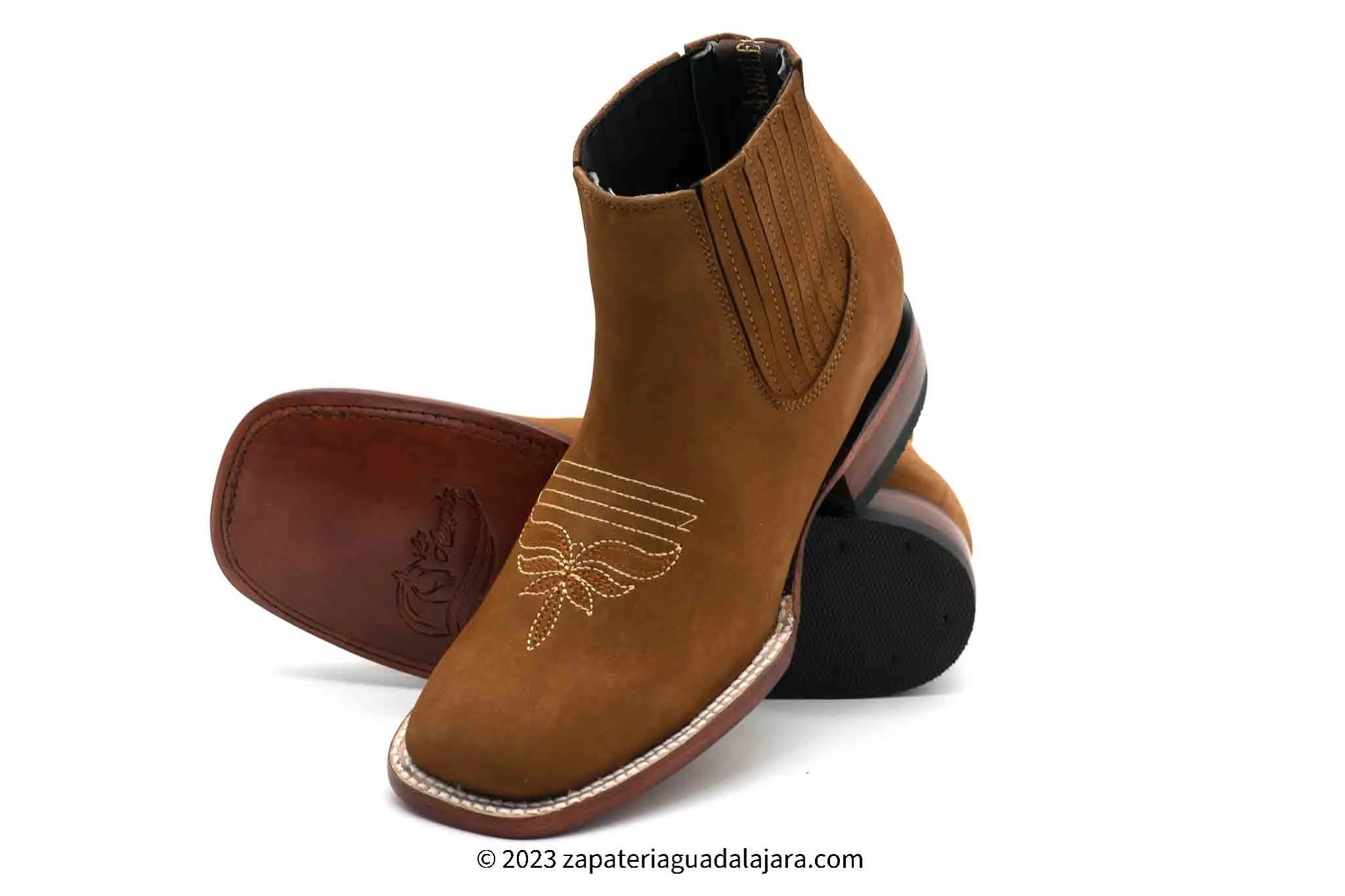 WOMEN'S WIDE SQUARE TOE NOBUCK SHEDRON LEATHER BOOT - 206350