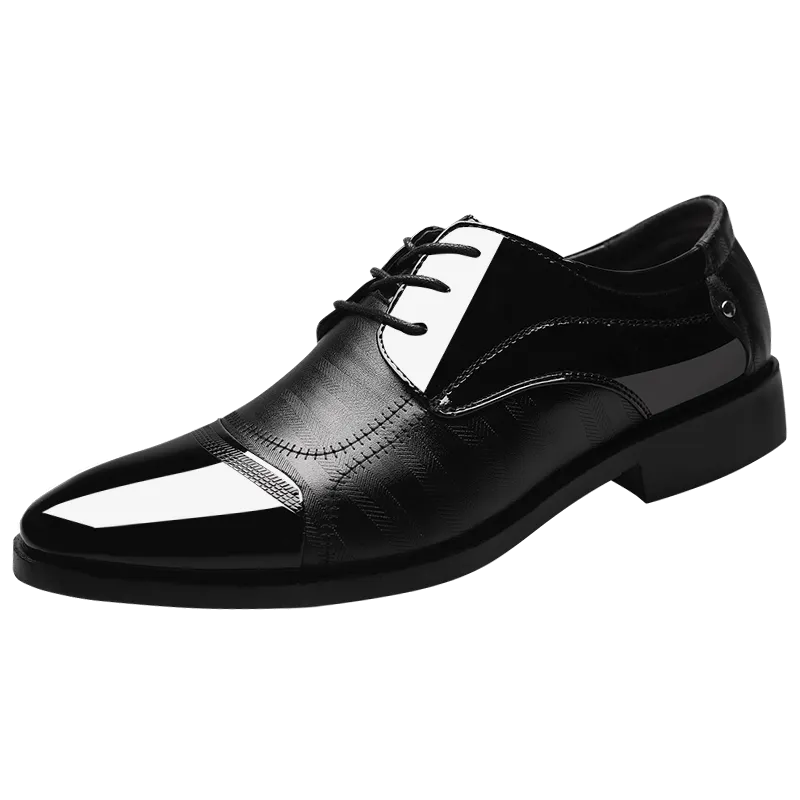 Yeknu Size 38-48 Classic Business Formal Men Oxford Comfortable PU Leather Wedding Suits Breathable Low Top Shoes 16-8810