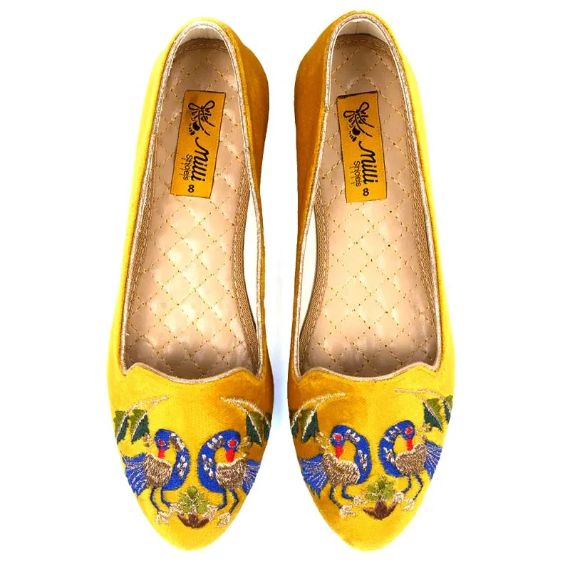 Yellow Peacock Casual Pumps